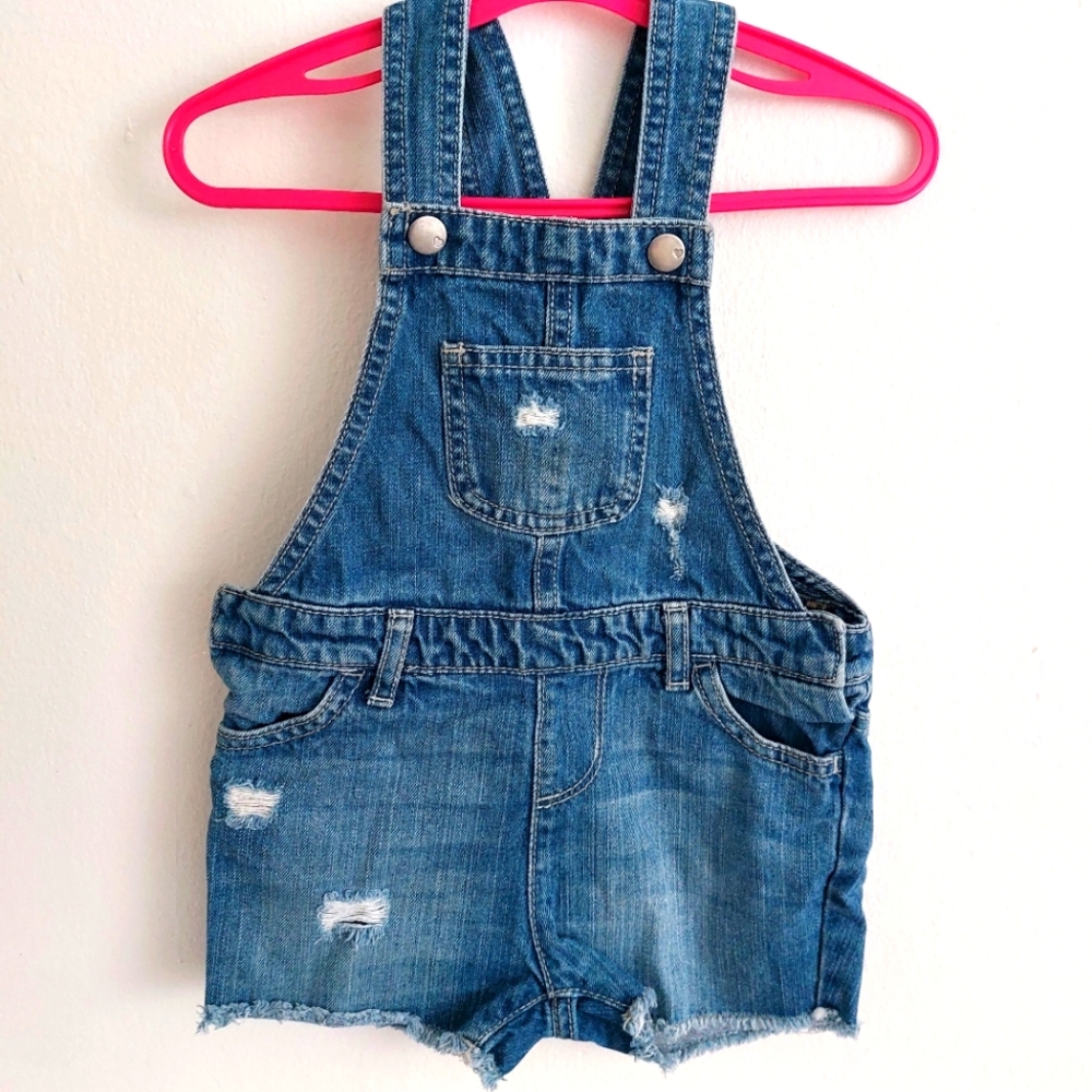5/25 Denim overall shorts 2T
